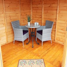 7x7 Shire Larkspur Corner Summerhouse - internal shot