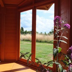 10 x 10 Shire Larkspur Corner Summerhouse - Internal view of doors