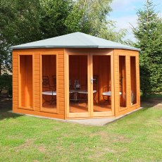 1010 x 10 Shire Larkspur Corner Summerhouse - External Four Windows