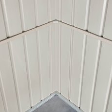 6 x 3 Globel Lotus Apex Metal Shed In Heritage Green - wall