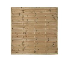 Front view of 6ft high Forest Europa plain pressure treated fence panel