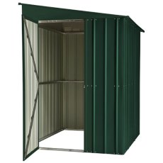 Lotus 5 x 8 (1.44m x 2.34m) Lotus Lean-To Metal Shed in Heritage Green