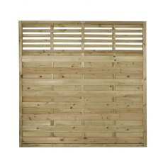 Front view of Forest Europa Kyoto 6ft pressure treated fence panel