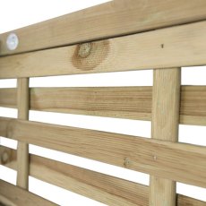 Close-up of top slatted section on Forest Europa Kyoto fence panel