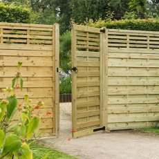 6ft High (1800mm) Forest Europa Kyoto Gate with Matchin Fence Panels