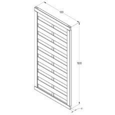 6ft High Forest Europa Plain Gate - Dimensions