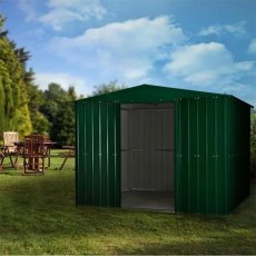 Lotus 10 x 6 (2.95m x 1.75m) Lotus Apex Metal Shed in Heritage Green