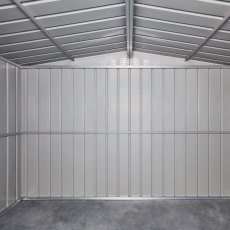 10 x 8 Globel Apex Metal Shed In Green - back wall