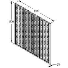 6ft by 6ft (1800mm x 1800mm) Forest Premium Framed Trellis  - Dimensions