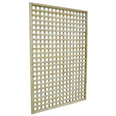 4ft by 6ft (1200mm x 1800mm) Forest Premium Framed Trellis -  Isolated three quarter view