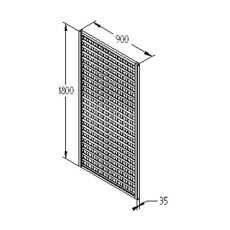 3ft by 6ft (900mm x 1800mm) Forest Premium Framed Trellis - Dimensions