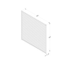 Technical drawing of Forest Rosemore Lattice Trellis 6ft panel dimensions