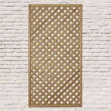 Forest Rosemore Lattice Trellis - Pressure Treated - brick background