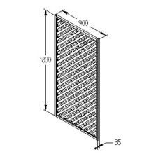 3ft by 6ft (900mm x 1800mm) Forest Rosemore Lattice Trellis - Dimensions