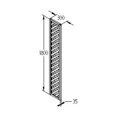 1ft High (300mm) Forest Rosemore Lattice Trellis - Dimensions