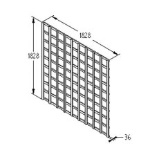 6ft by 6ft (1830mm x 1830mm) Forest Heavy Duty Trellis - Dimensions