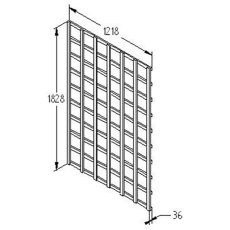 4ft by 6ft (1220mm x 1830mm) Forest Heavy Duty Trellis - Isolated