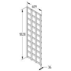 2ft by 6ft (300mm x 1830mm) Forest Heavy Duty Trellis - Dimensions