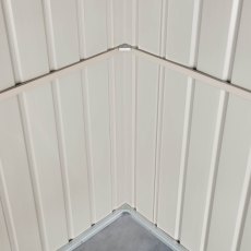 6x5 Globel Lotus Apex Metal Shed In Green - walls