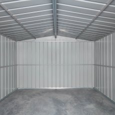 10 x 12 Globel Lotus Apex Metal Shed In Green - internal view