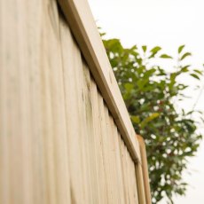 Angled side view of Forest Noise Reduction Fence Panel.