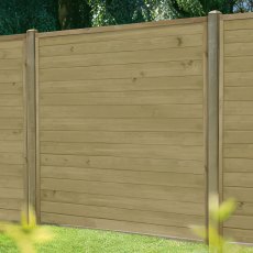 Forest Horizontal Tongue and Groove Fence Panels installed in garden