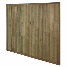 5ft High Forest Vertical Tongue and Groove Fence Panel - isolated angled view