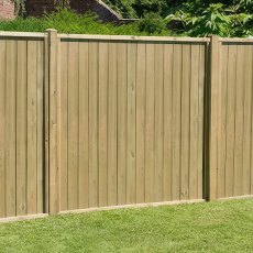 Forest Vertical Tongue and Groove Fence Panels installed in garden
