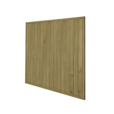 Angled side view of Forest Vertical Tongue and Groove Fence Panel