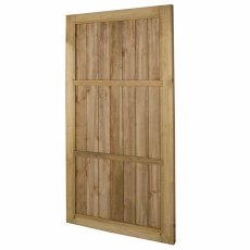 6ft High Forest Pressure Treated Square Lap Gate - Isolated angled view of back of gate