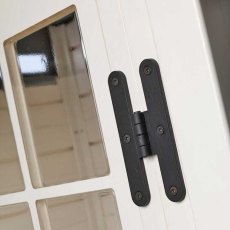 Shire Tuscany EVO 240 Plastic Pent Store - detail of hinges and glazing