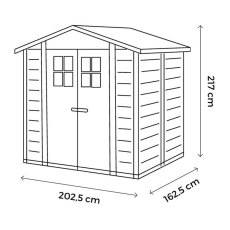 Shire Tuscany EVO 200 Plastic Shed - dimensions