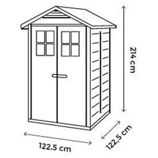 Shire Tuscany EVO 120 Plastic Shed - dimensions