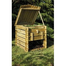 Forest Beehive Composter with Lid Open