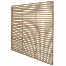 6ft High Forest Slatted Fence Panel - Angles view