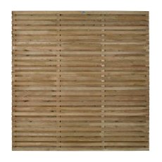 6ft High (1800mm) Forest Double Slatted Fence Panel - Pressure Treated