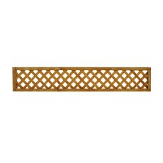 Forest Lattice Topper 1ft timber trellis fence panel horizontal view