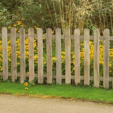 3ft High (900mm) Forest Heavy Duty Pale Fence Panel In Situ