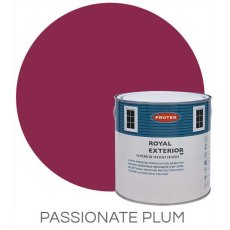 Protek Royal Exterior Paint 5 Litres - Passionate Plum Colour Swatch with Pot