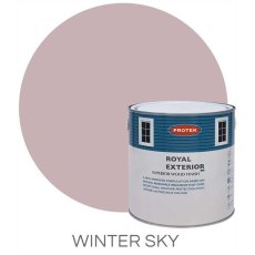 Protek Royal Exterior Paint 5 Litres - Winter Sky Colour Swatch with Pot