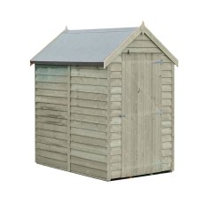 6 x 4 Shire Value Overlap Pressure Treated Shed with Single Door - Windowless - Dimensions