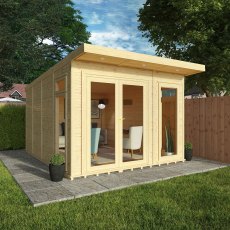 10 x 14 (3.10m x 4.10m) Mercia Insulated Garden Room - In Situ, Doors Closed