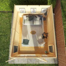 10 x 14 (3.10m x 4.10m) Mercia Insulated Garden Room - Top Down View