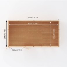 20 x 10 (6.10m x 3.10m) Mercia Insulated Garden Room - Footprint