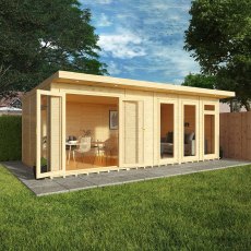 20 x 10 (6.10m x 3.10m) Mercia Insulated Garden Room - In Situ, Doors Open