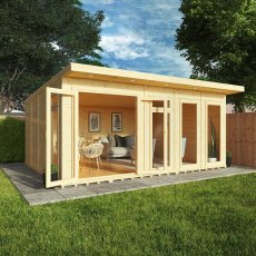 17 x 14 (5.10m x 4.10m) Mercia Insulated Garden Room - In Situ, Doors Open