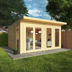 14 x 14 (4.10m x 4.10m) Mercia Insulated Garden Room - In Situ, Doors Closed