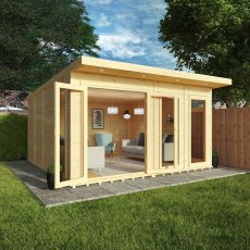 14 x 14 (4.10m x 4.10m) Mercia Insulated Garden Room - In Situ, Doors Open