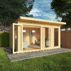 14 x 10 Mercia Insulated Garden Room - In Situ, Doors Open