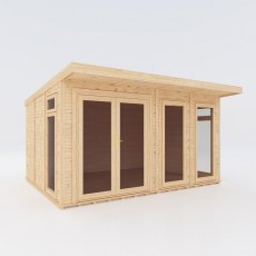 14 x 10 Mercia Insulated Garden Room - White Background, Doors Closed